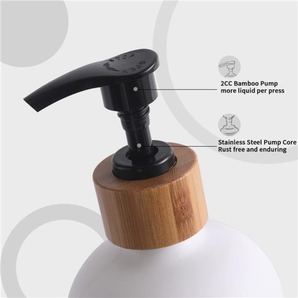 Glass Soap Dispenser Set for Hand and Dish Soap Dispenser. Matte Black - Picture 3 of 6